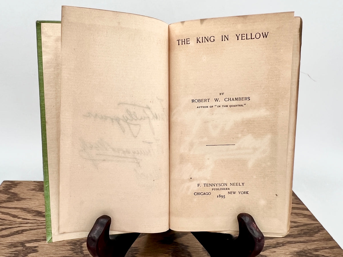The King in Yellow - Robert Chambers, Signed and Inscribed 1895 First Edition