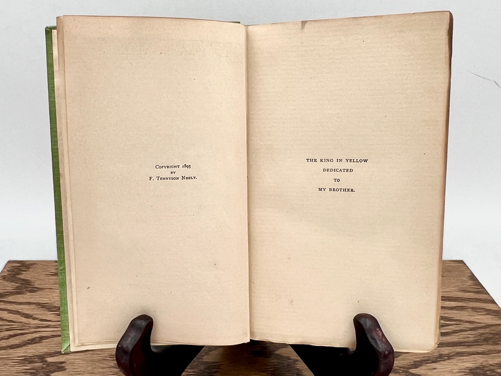 The King in Yellow - Robert Chambers, Signed and Inscribed 1895 First Edition