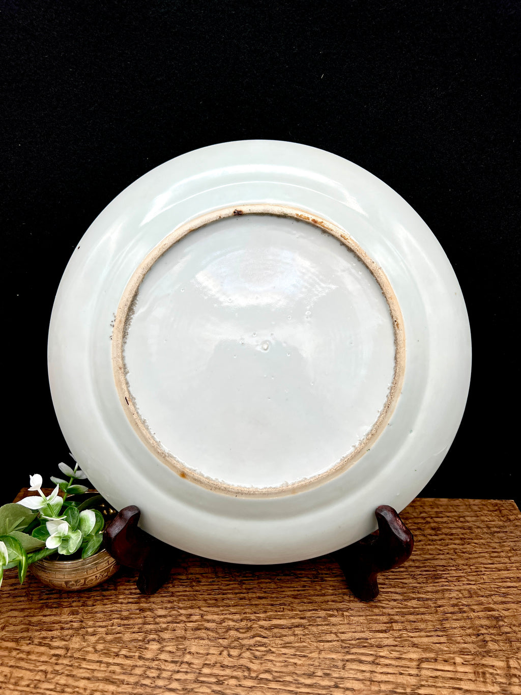 1800s Chinese Rose Medallion 9 1/2" Plate- No Backstamp, Pre-1891