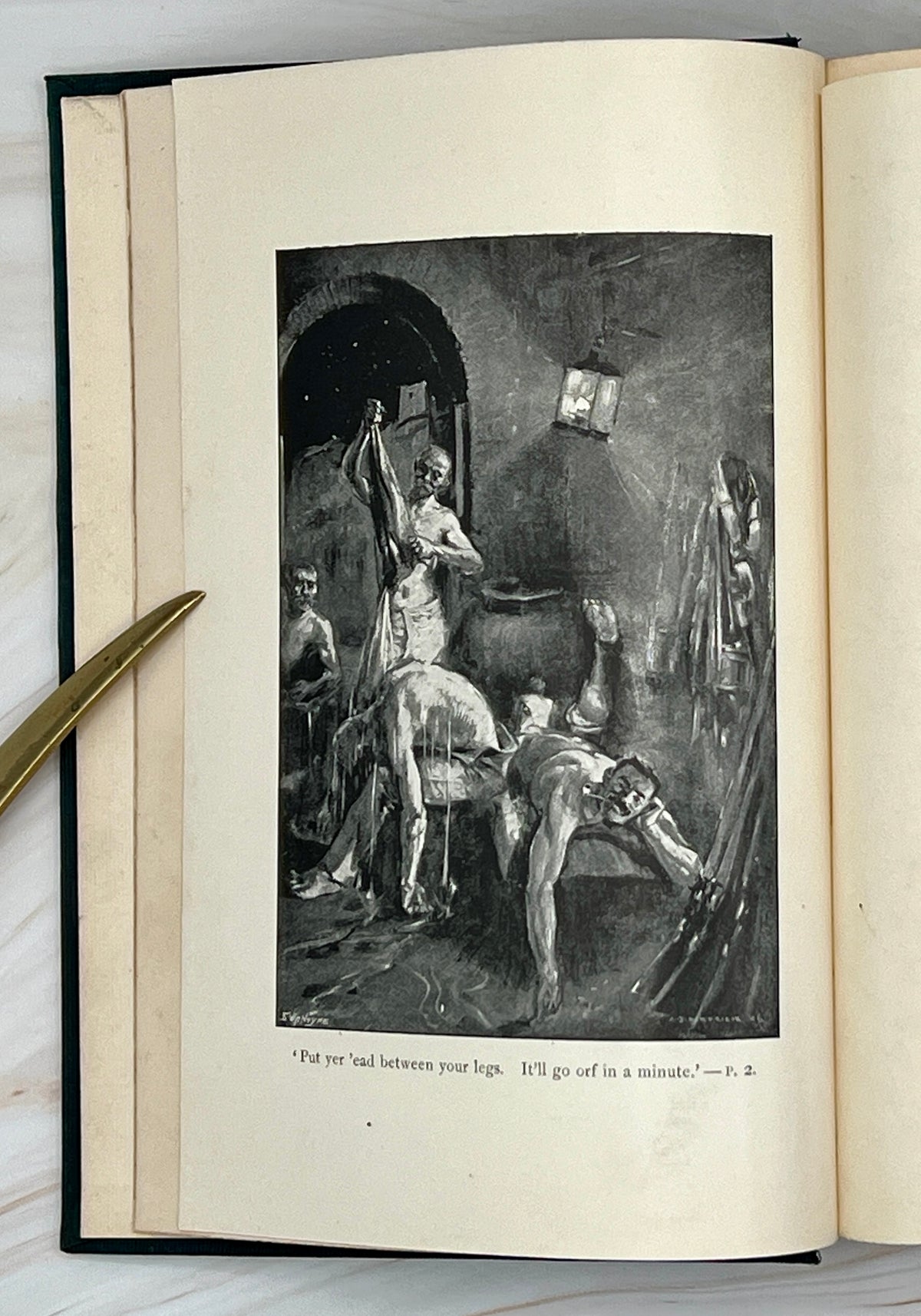 Dark green cloth hardcover book titled Soldier Stories by Rudyard Kipling featuring elaborate gilt embossed lettering, framed story titles, and wildlife illustrations. - Photo 10