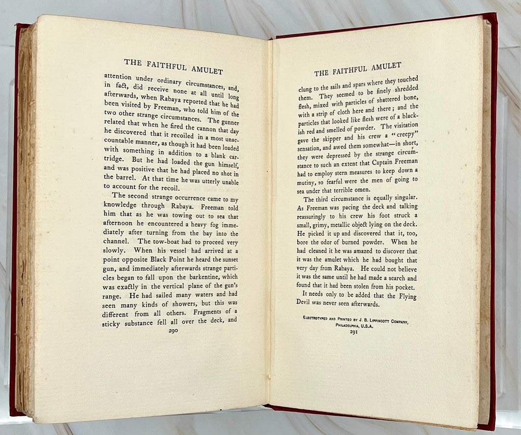 Antique red cloth hardcover book titled The Ape, the Idiot & Other People by W. C. Morrow, featuring an ornate gilt-stamped mythical dragon and gold lettering. - Photo 8