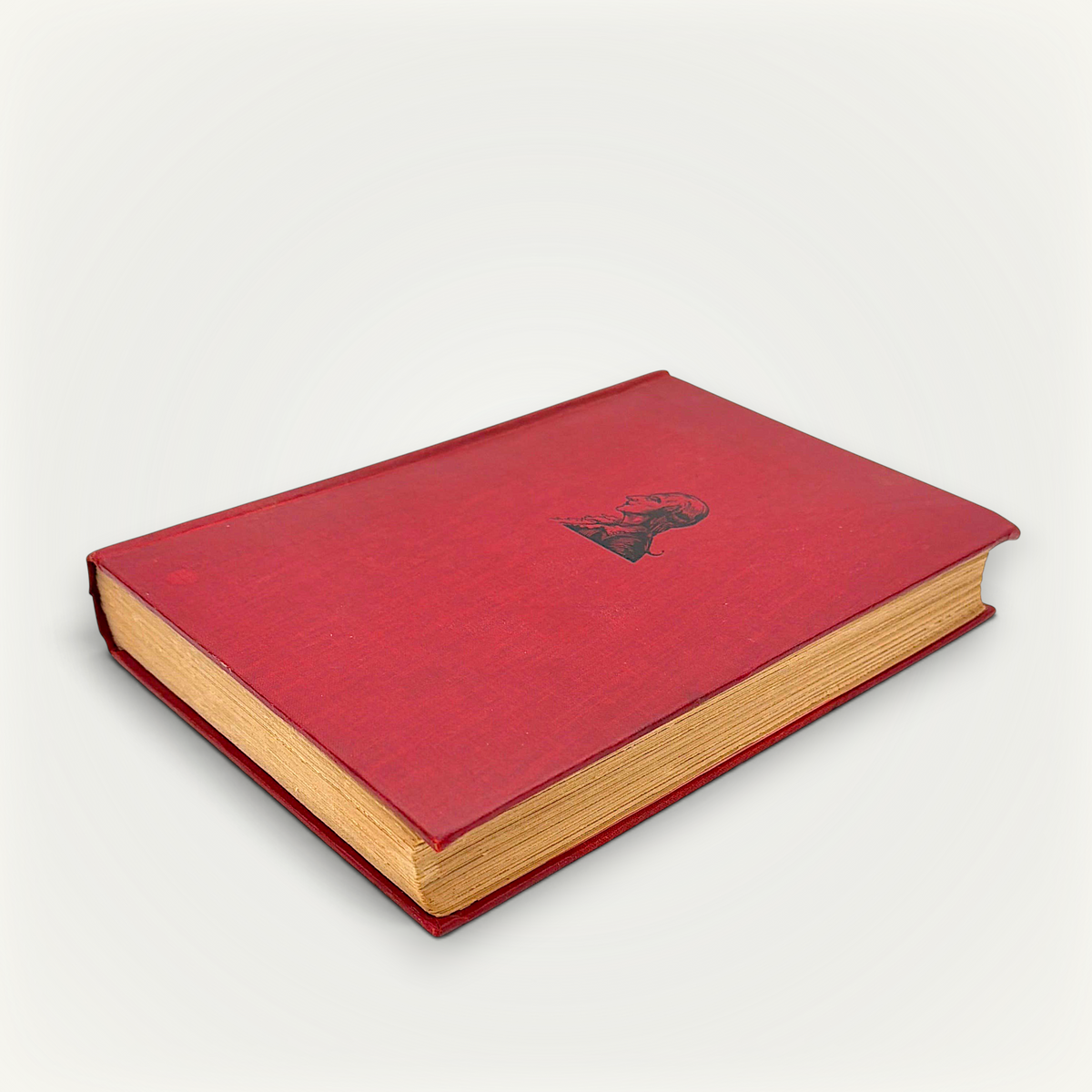 Red cloth hardcover edition of Casanova: His Known and Unknown Life, displayed flat showing the woven textile texture and vertical book cloth grain. - Photo 1