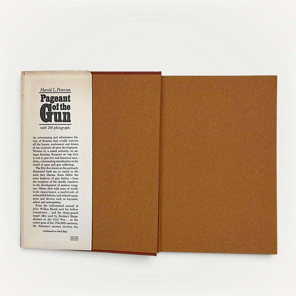 Patina & Prose vintage 1967 Pageant of the Gun hardcover book with original dust jacket showing back cover text