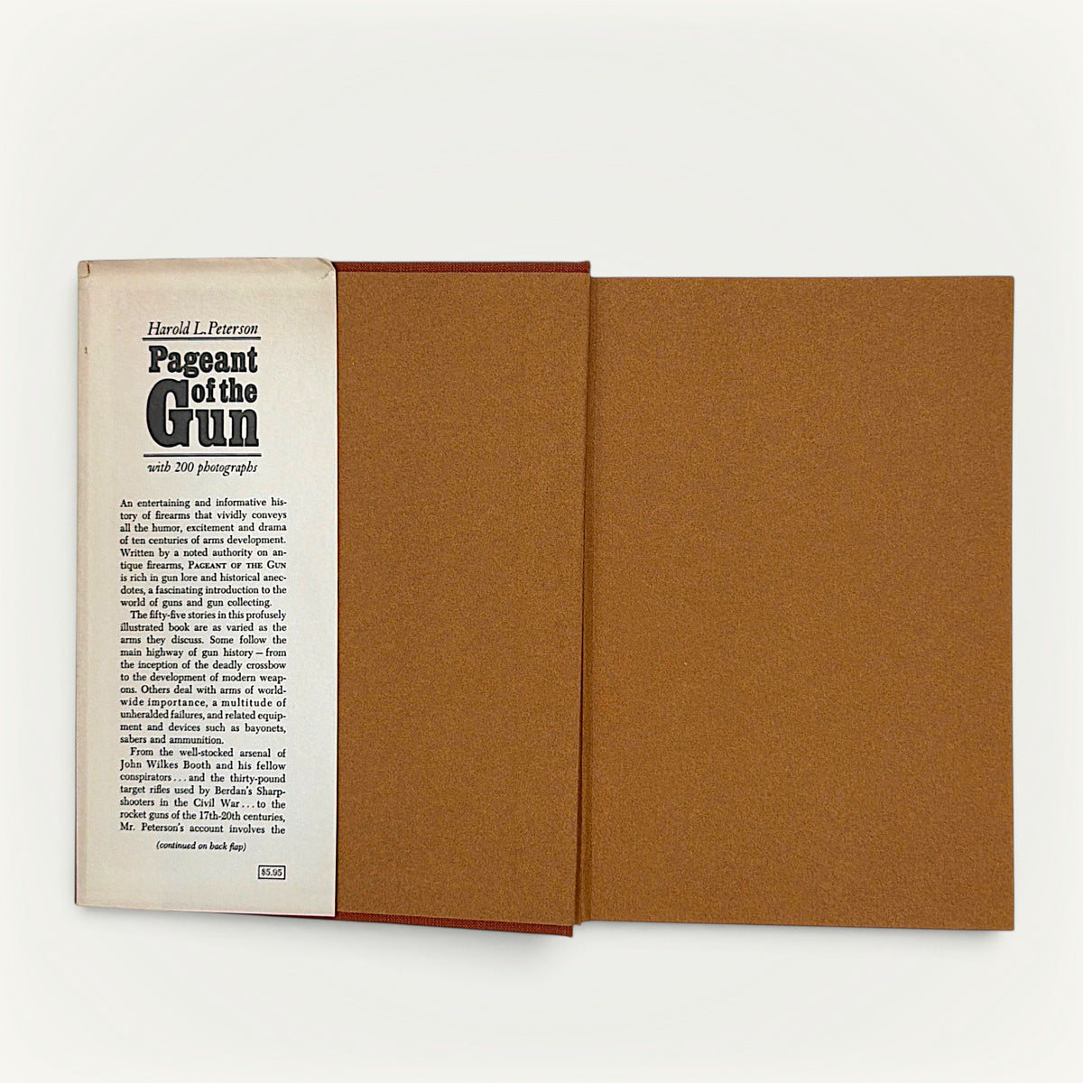 Patina & Prose vintage 1967 Pageant of the Gun hardcover book with original dust jacket showing back cover text