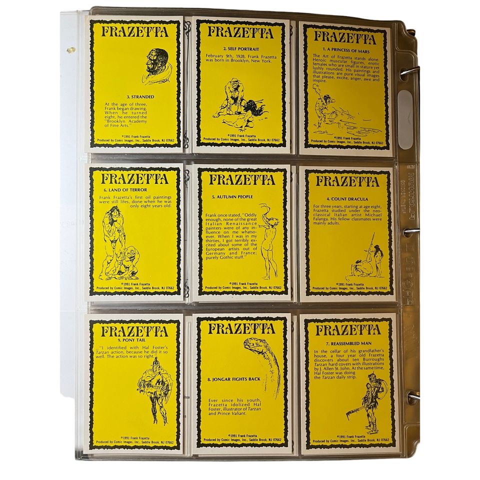 1991 Frazetta Series 1 Complete Set of 90 Cards Collectible Cards- Rare Illustrations