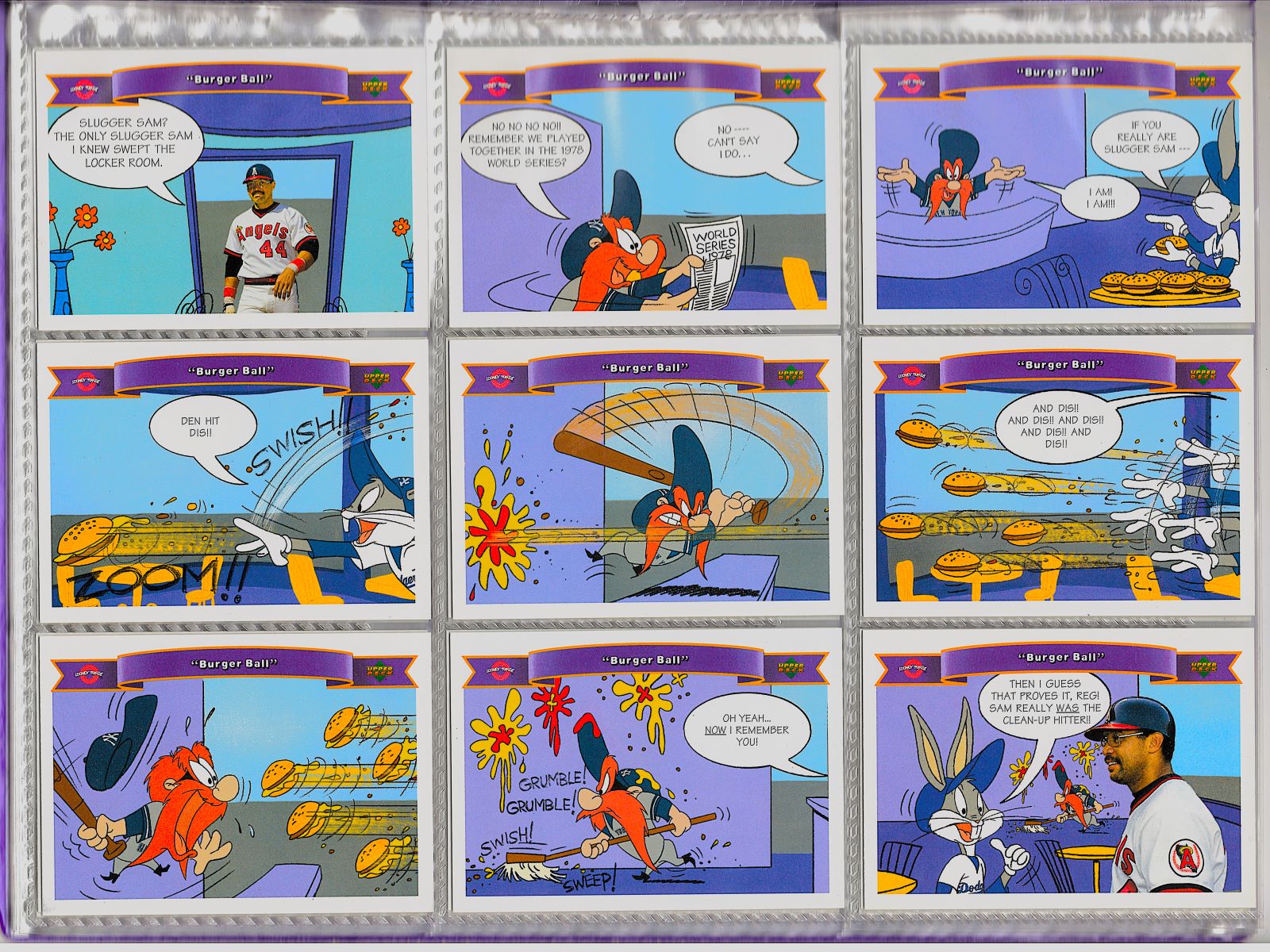 1991 Looney Tunes Comic Ball 2 Collector's Album w/ Complete Card Set (100-198)