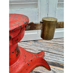 Antique Howe Scale Co. Red Split Tail Cast Iron and Brass Balance Scale