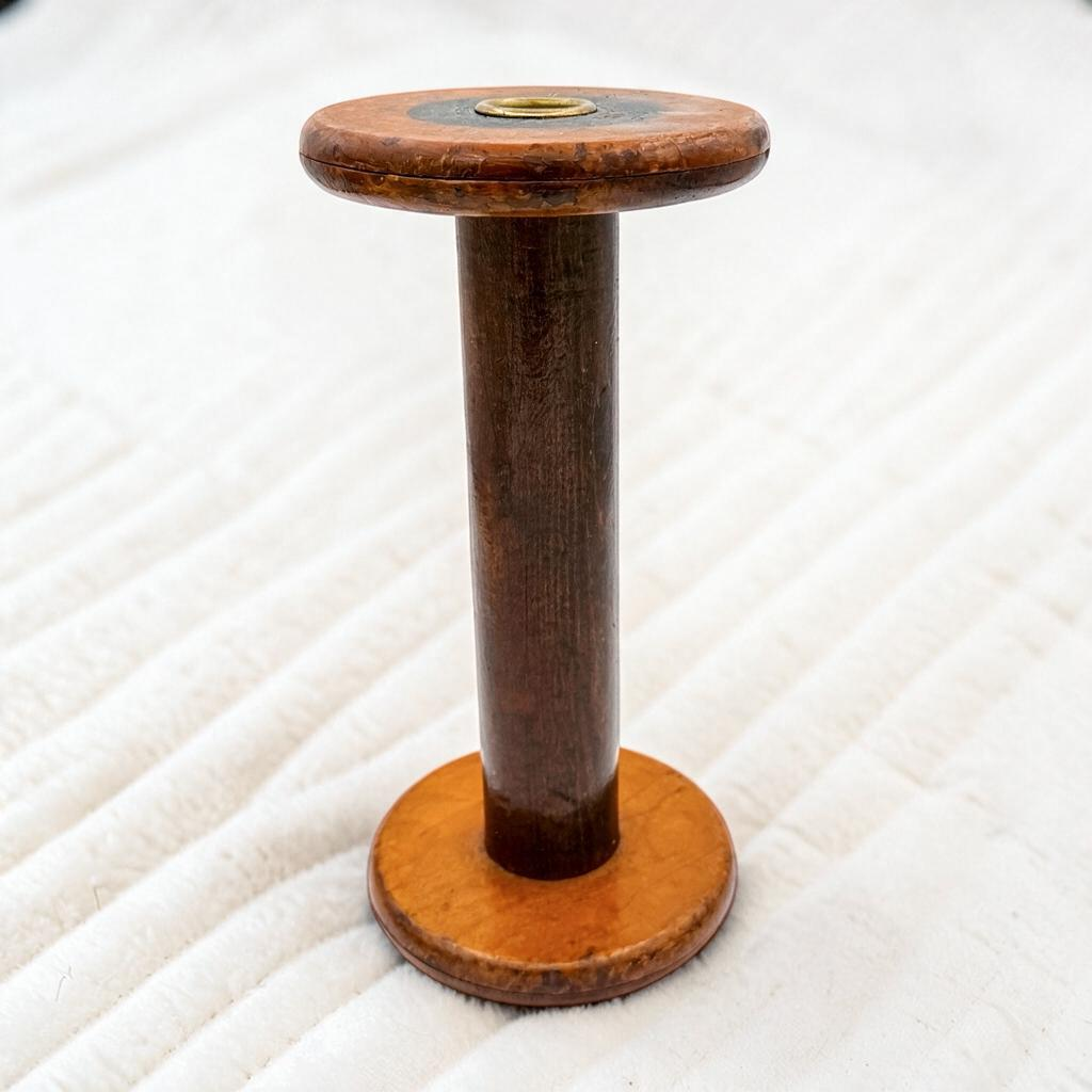 Vintage Keystone Wooden Industrial Textile Bobbin