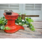 Antique Howe Scale Co. Red Split Tail Cast Iron and Brass Balance Scale