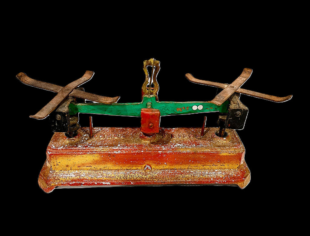 Antique French Force 2kg Cast Iron Scale Base Colomb et Beaurain