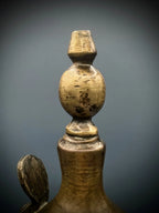 Authentic Antique 19th C. Hand-Hammered Solid Brass Arabian Dallah w/ Maker's Mark
