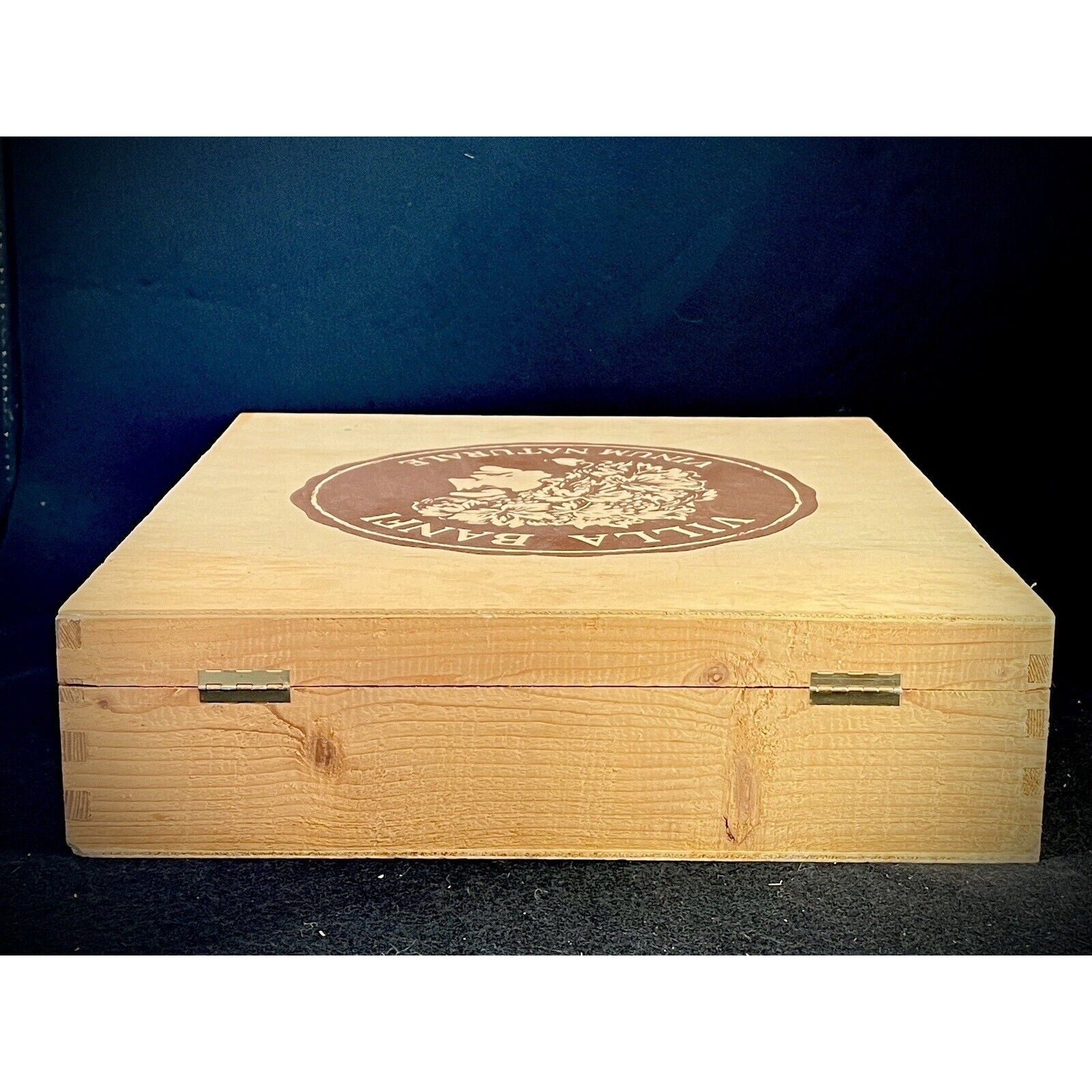 Vintage Villa Banfi Wooden Wine 6-Bottle Presentation Case Italy