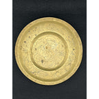 Antique Chinese Hand-Engraved Brass Dragon Plate - 8" Diameter