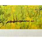 Hugh Charles McBarron Jr signature across a green-yellow military lithograph background.