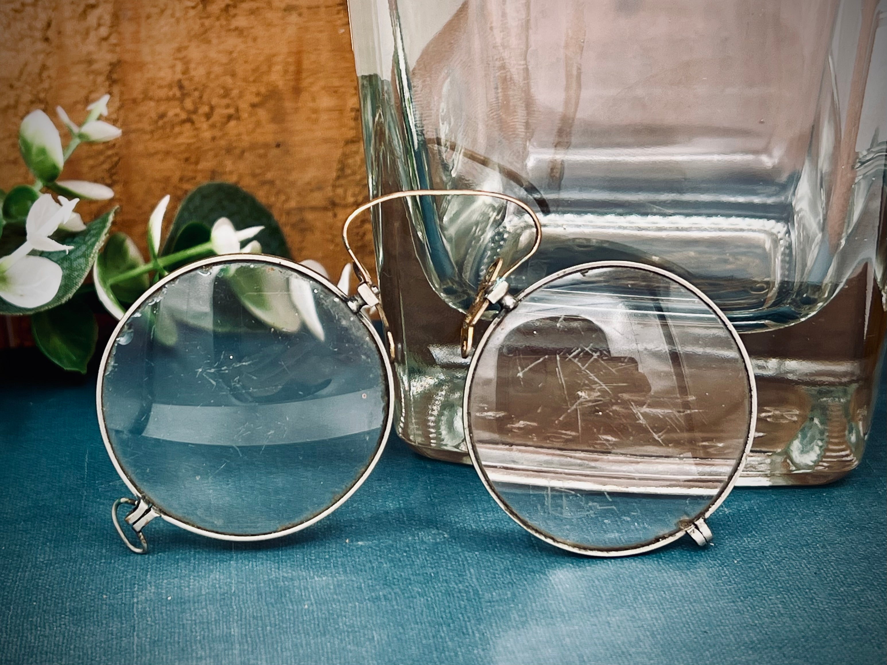 Antique 14/18 Karat Gold Wire Rim Metal Spectacles