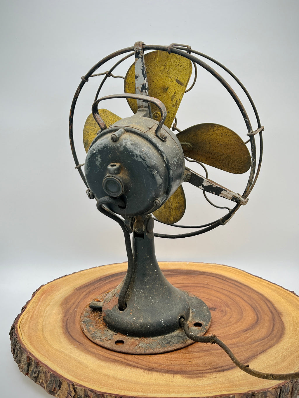 Antique 1923 Century Model 224 10" Brass 4-Blade Art Deco Fan