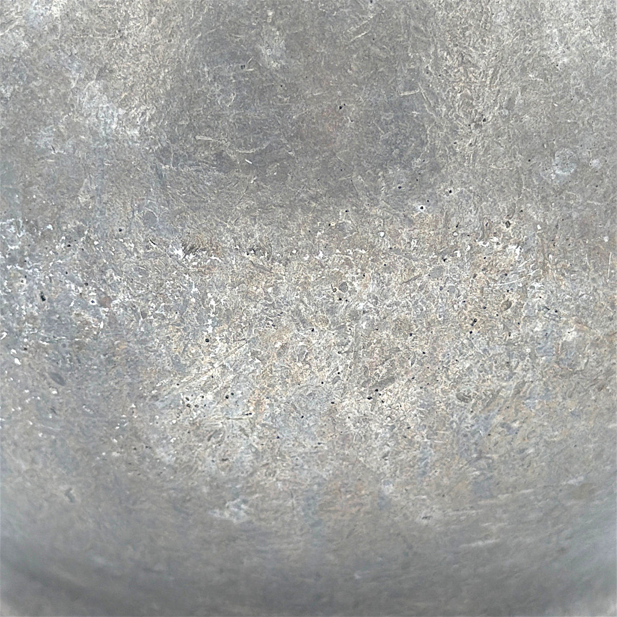 Antique pewter water pitcher in soft gray metal featuring an open flared spout, a bulbous waist with a raised decorative band, and a curved handle. - Photo 6