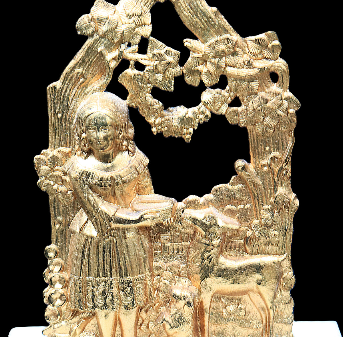 Antique 19th Century Gilt Brass Figural Girandole Set