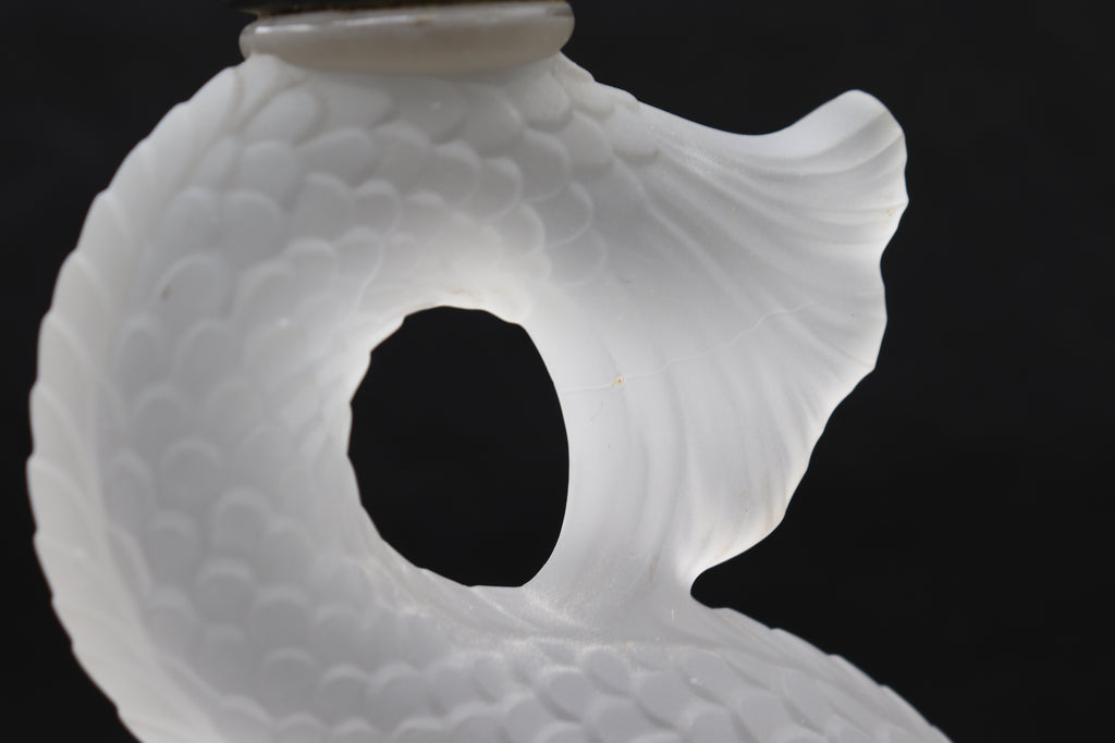 Antique Baccarat Crystal Dauphin Pedestal Bowl 1890s-1900s