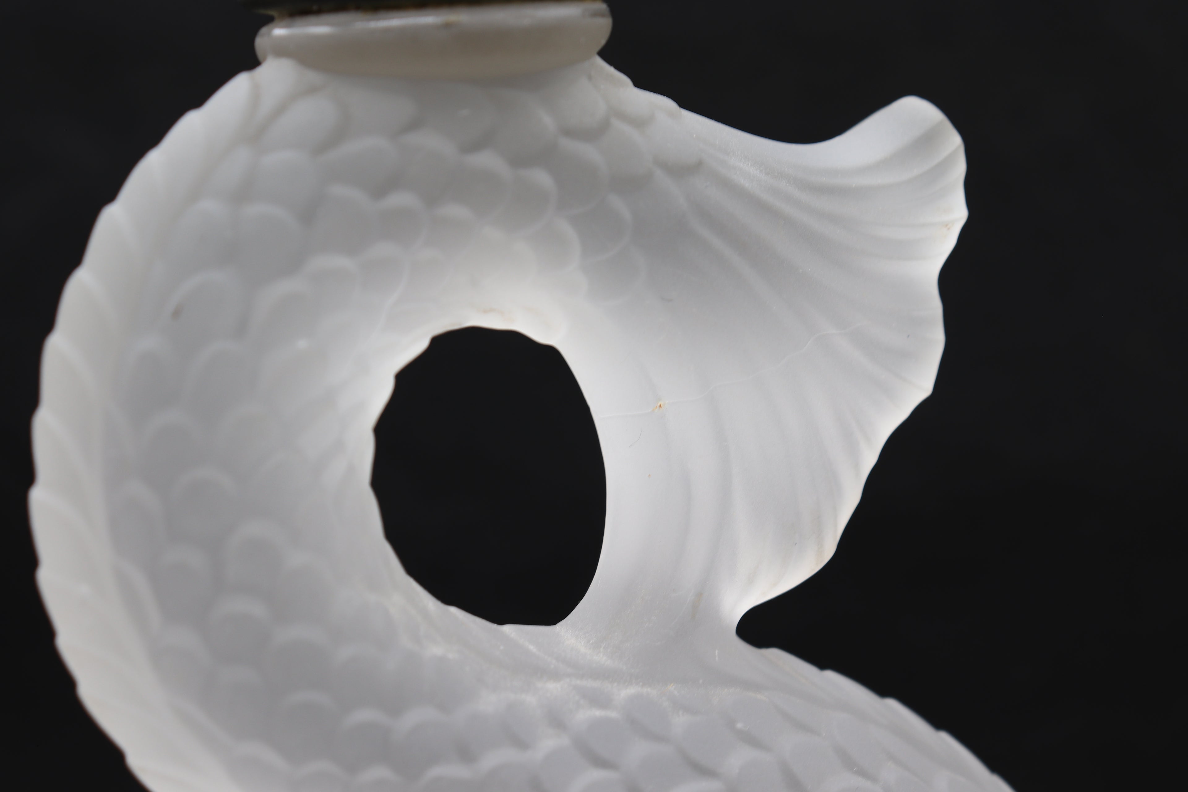 Antique Baccarat Crystal Dauphin Pedestal Bowl 1890s-1900s