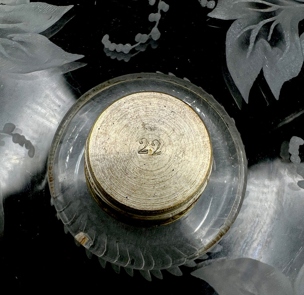 Antique Baccarat Crystal Dauphin Pedestal Bowl 1890s-1900s