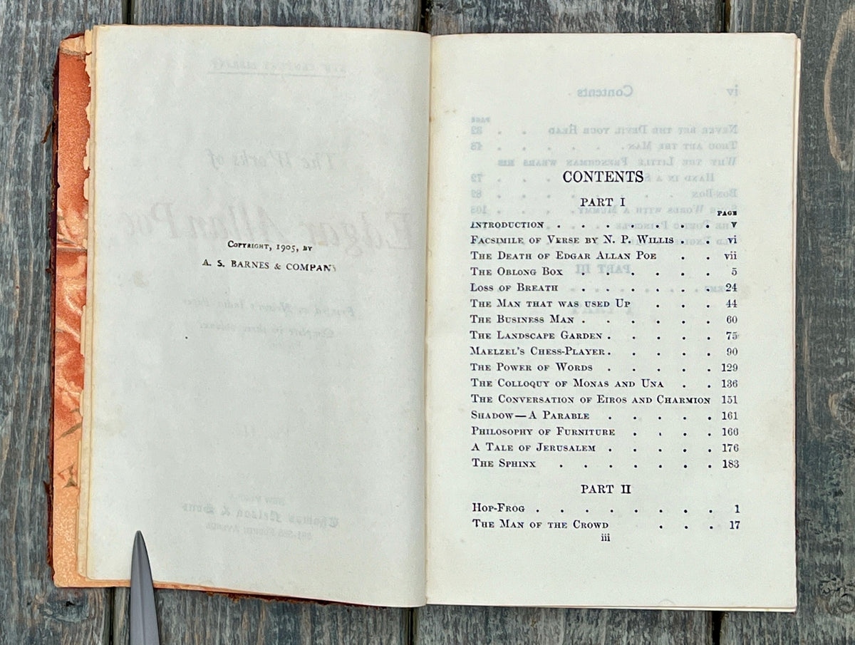 Antique Edgar Allan Poe Book Collection - Weird Tales & More 1895-1905