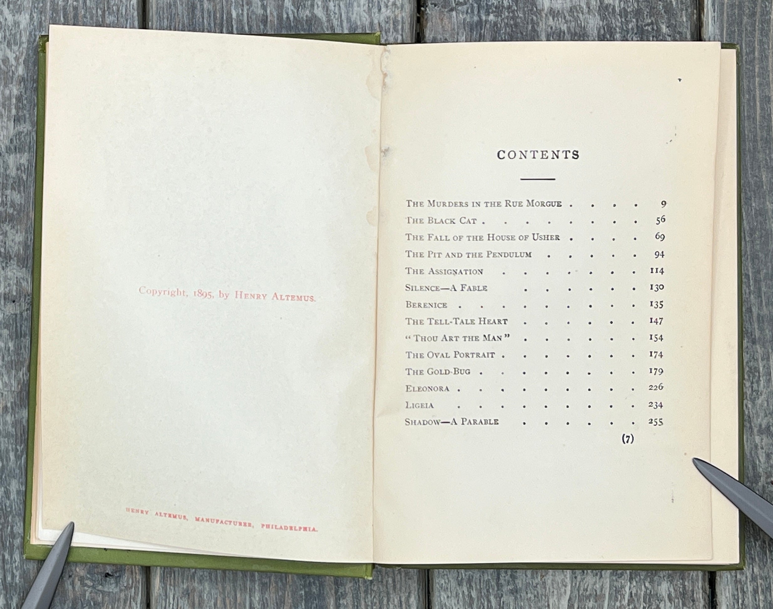 Antique Edgar Allan Poe Book Collection - Weird Tales & More 1895-1905
