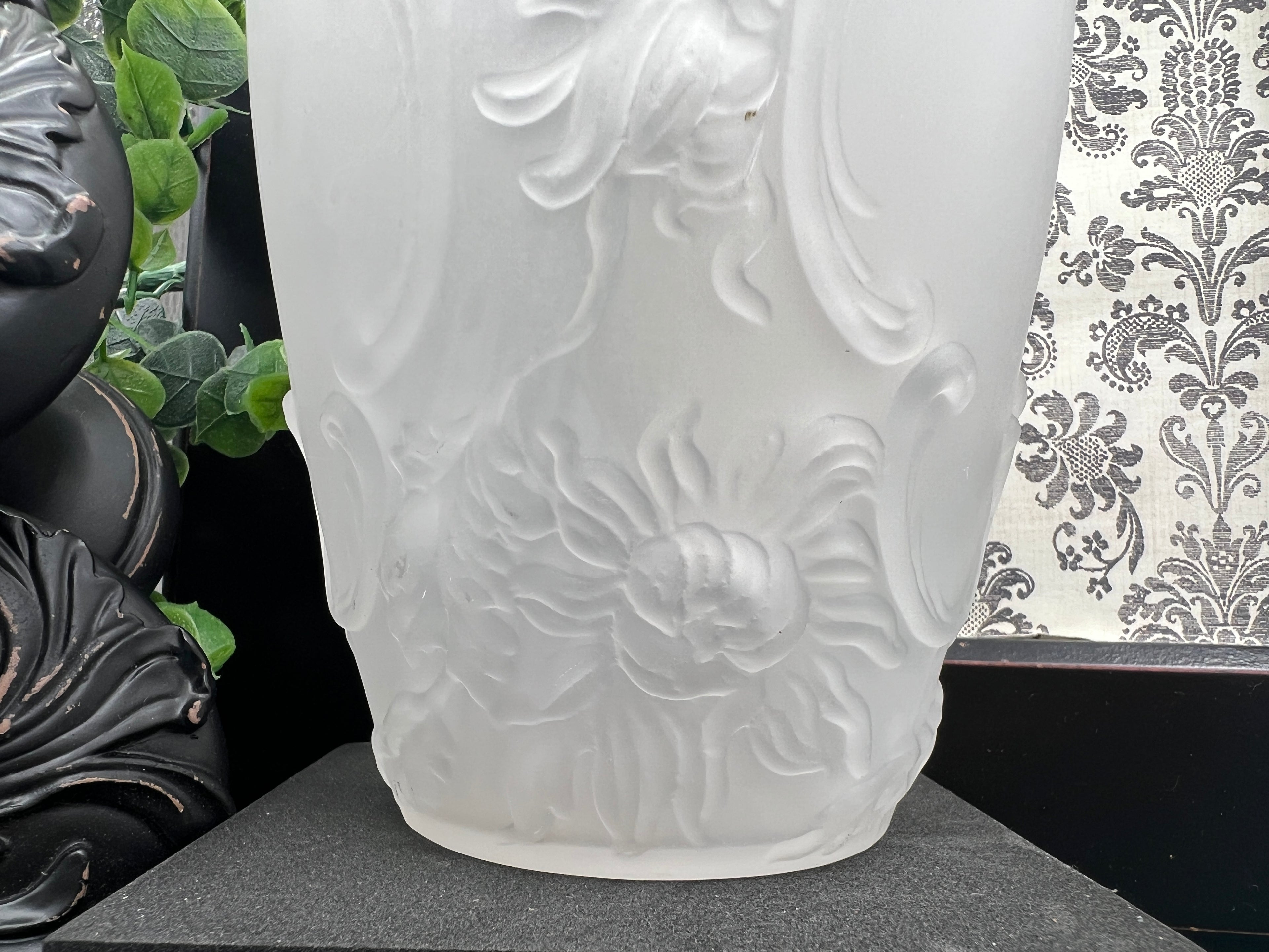 Pair of Portieux Vallerysthal French Camphor Glass Vases