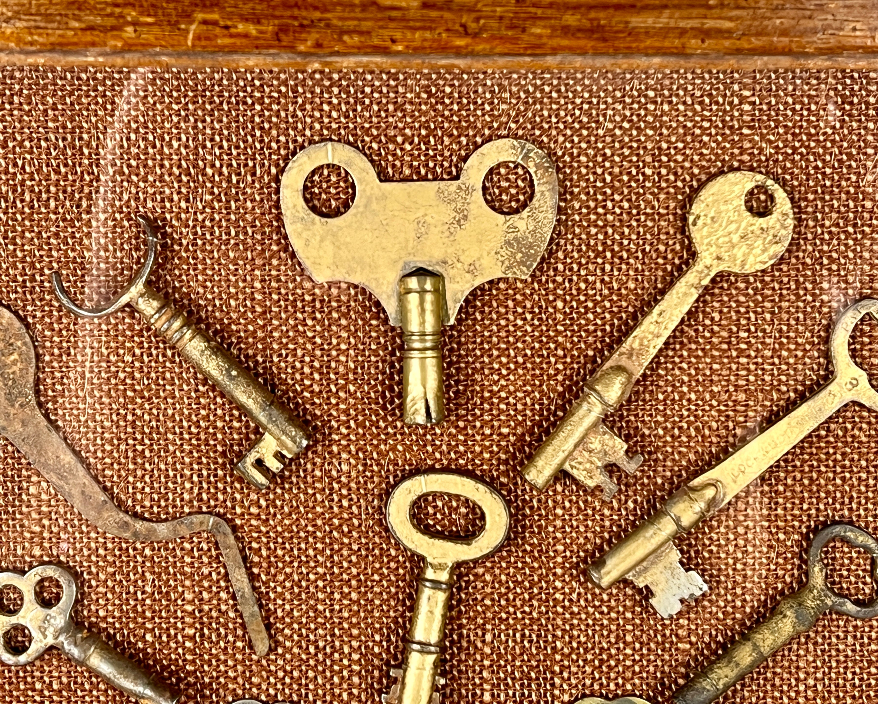 Antique Skeleton Key Shadow Box Display