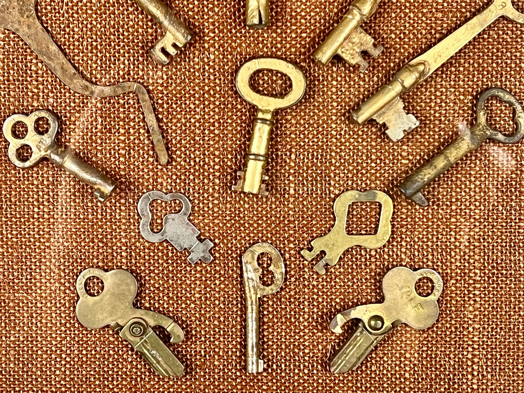 Antique Skeleton Key Shadow Box Display