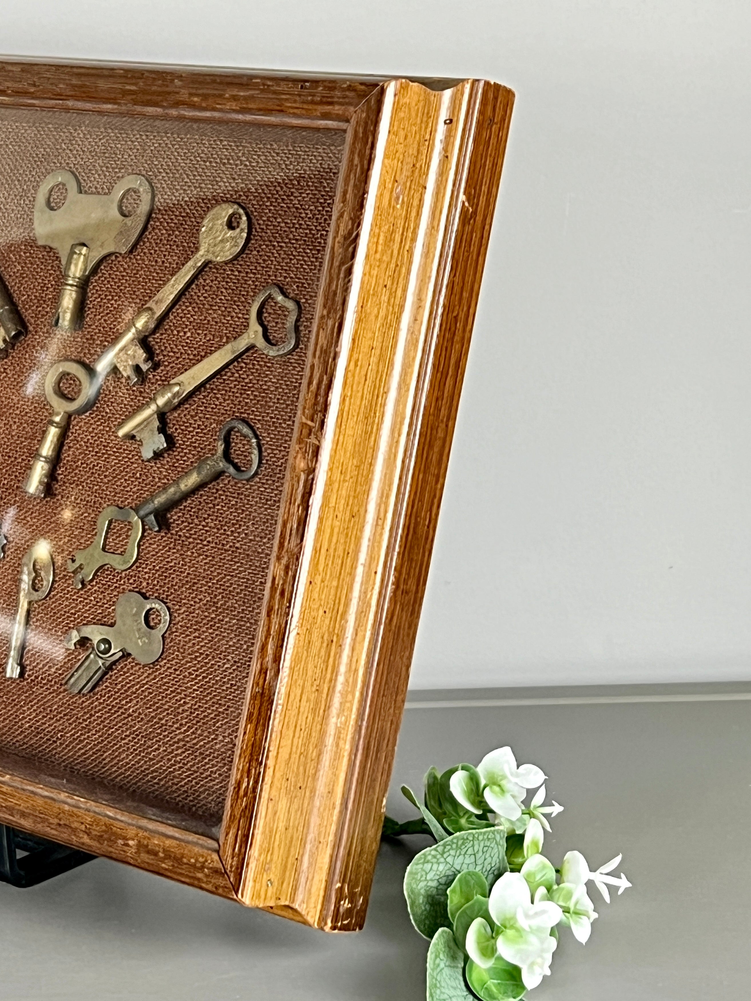 Antique Skeleton Key Shadow Box Display