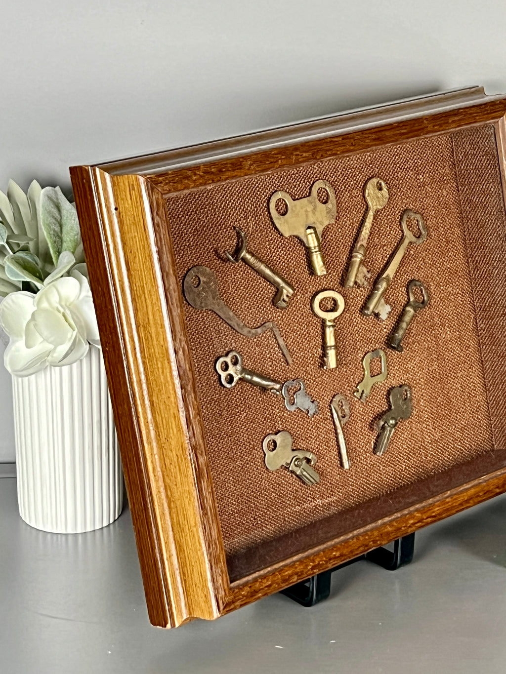 Antique Skeleton Key Shadow Box Display