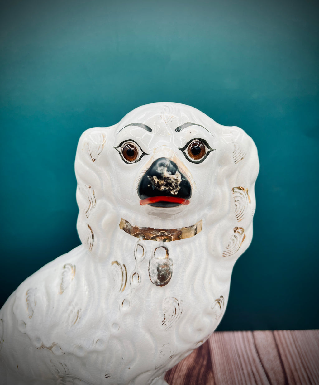 Antique Staffordshire Porcelain Dog Figurines - Pair of Collectible English Ceramic Dogs