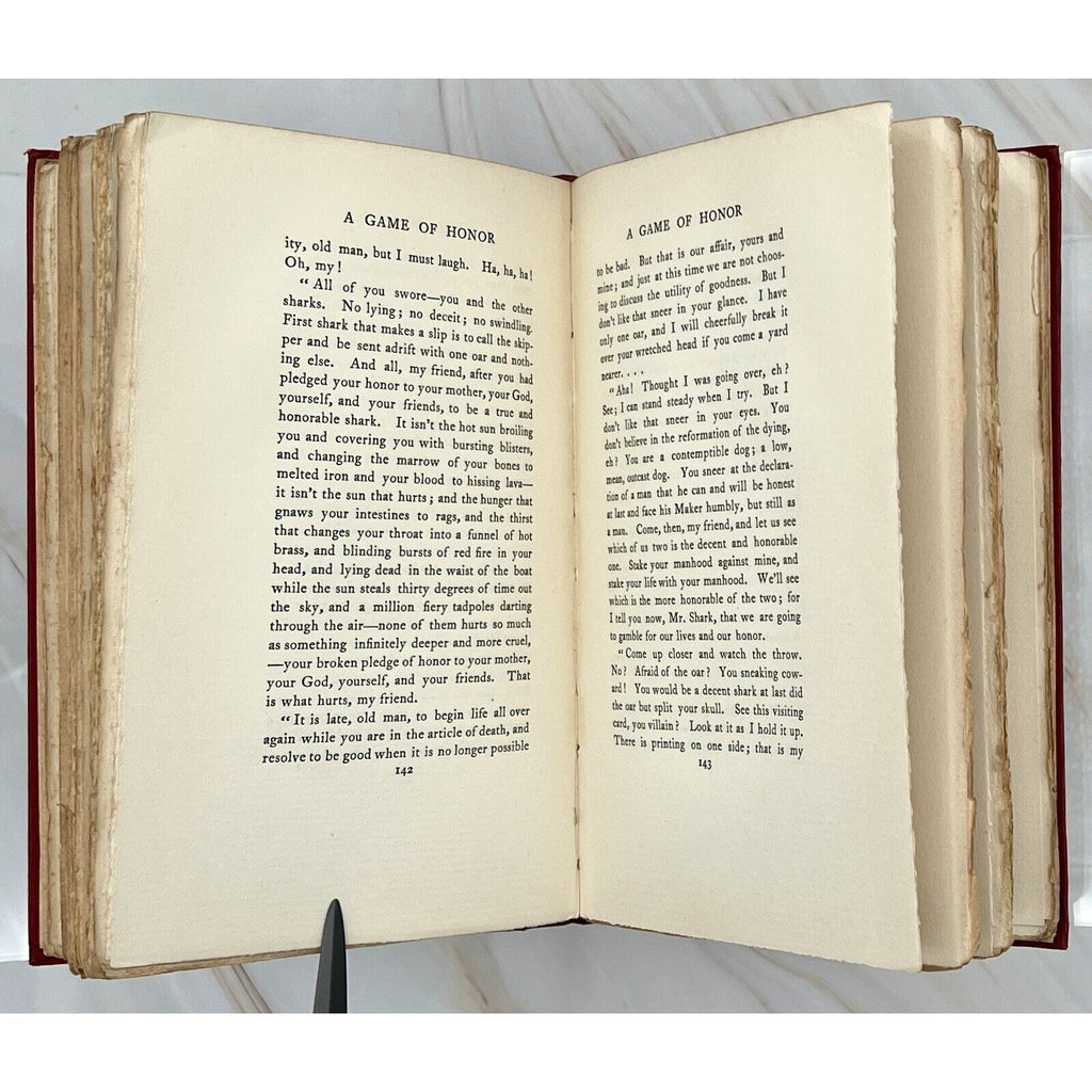 Open first edition 1897 Gothic horror novel The Ape, The Idiot & Other People by W. C. Morrow, rare hardcover.