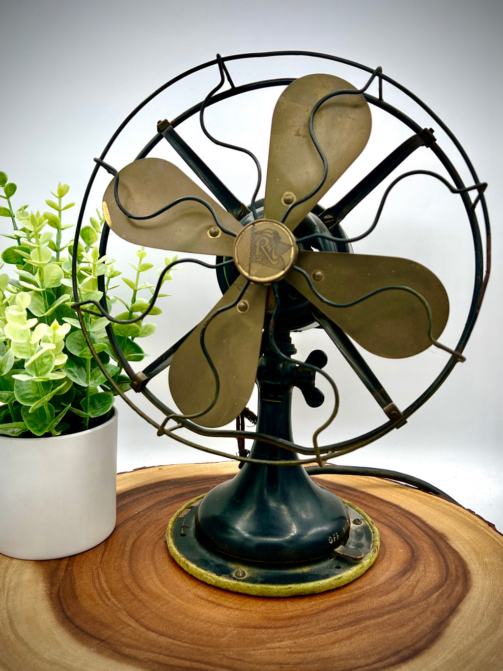 ATQ Robbins & Myers Oscillating Desk Fan Art Deco Style