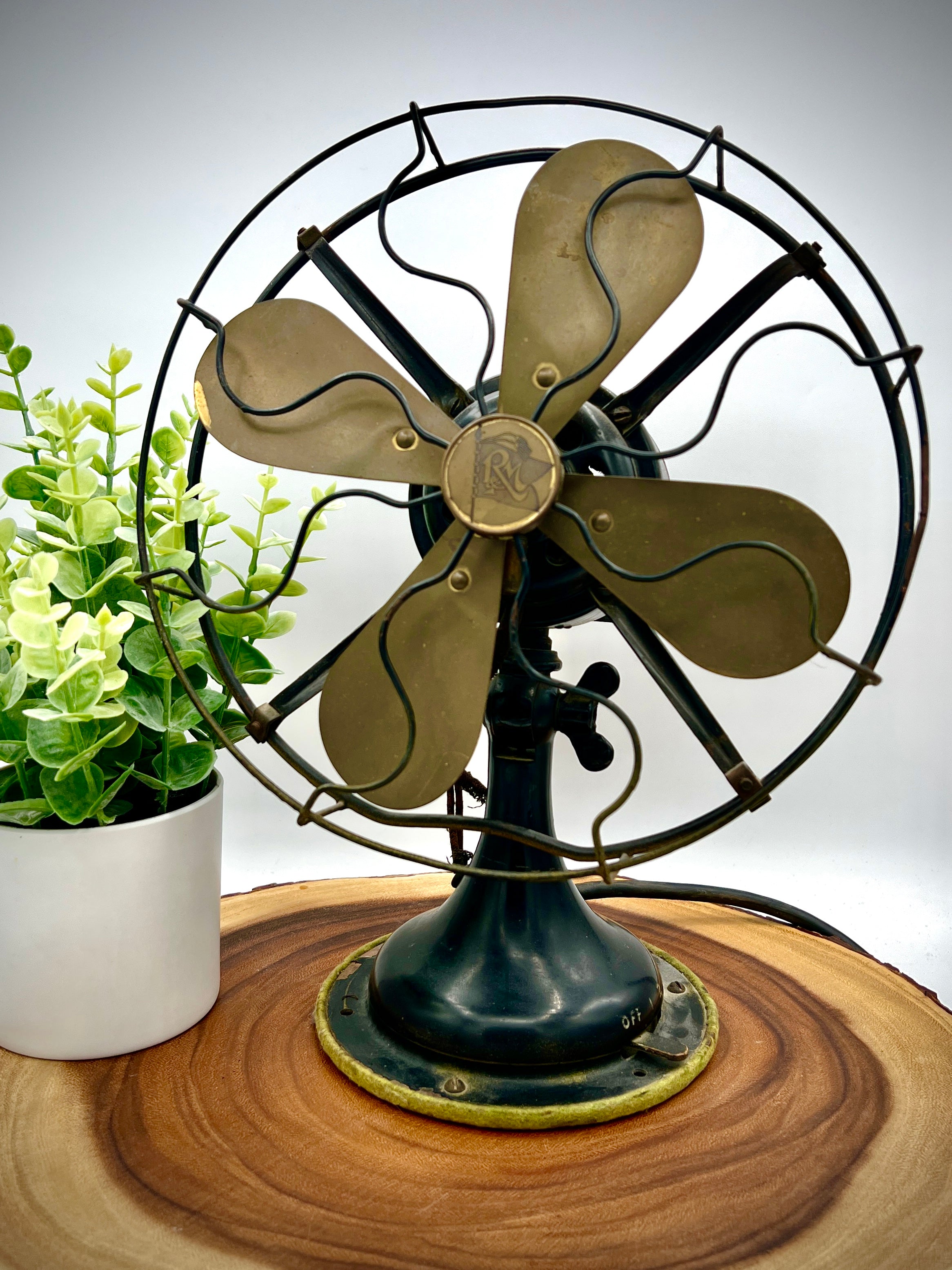 ATQ Robbins & Myers Oscillating Desk Fan Art Deco Style