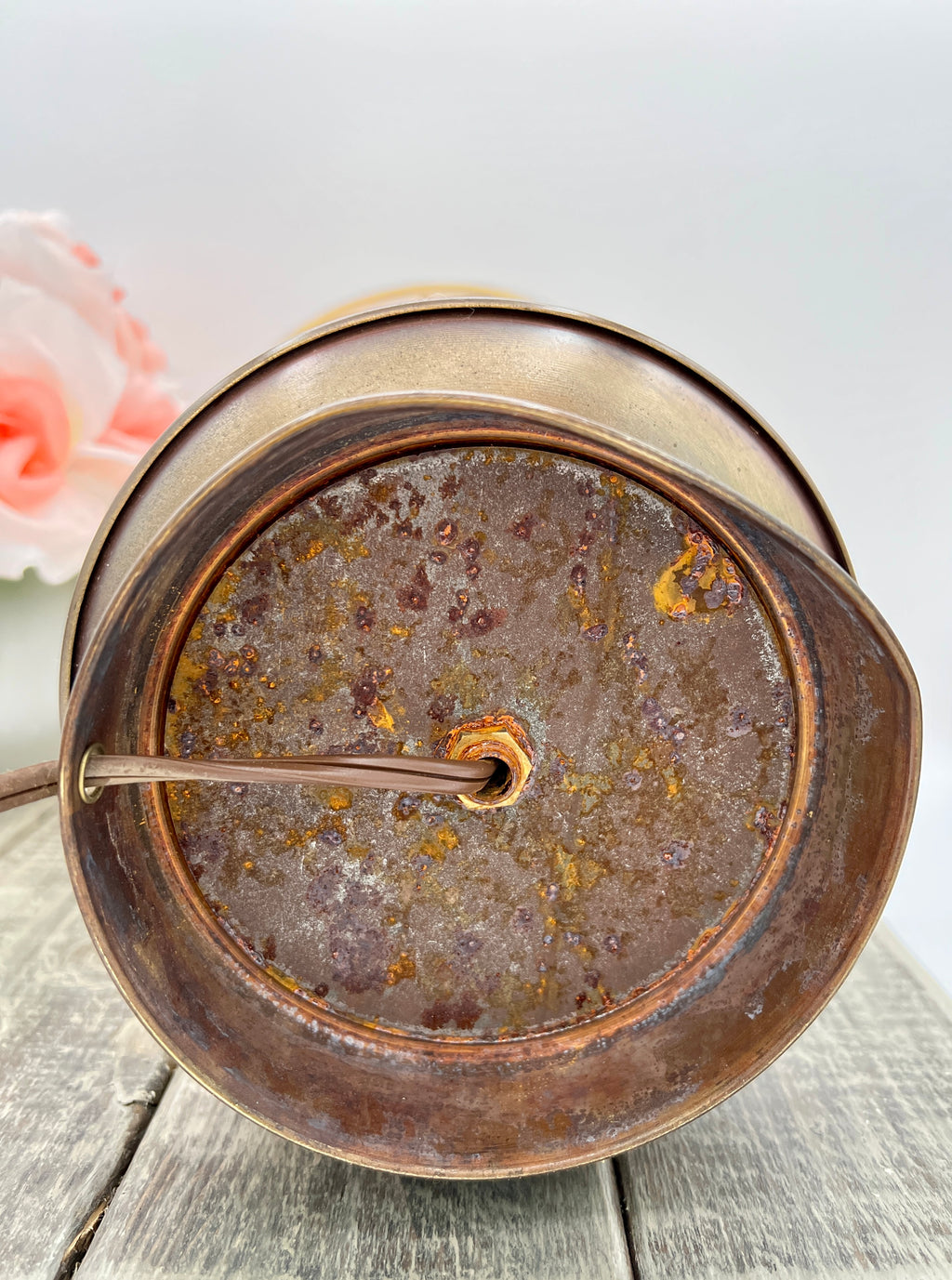 Brass Electric Kerosene-Style Lamp