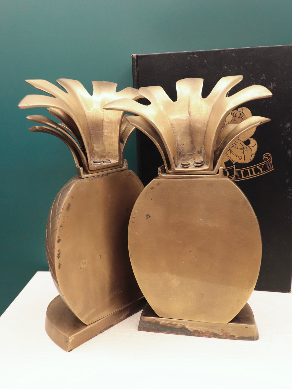 Brass Pineapple Bookends