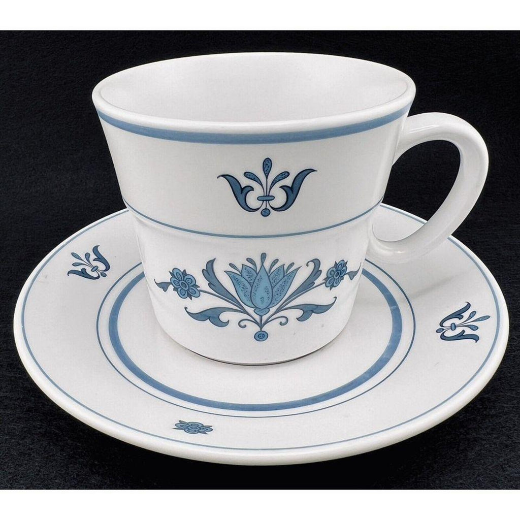 Vintage Noritake Progression Blue Haven 9004 Cup and Saucer Set