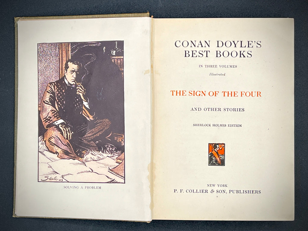 Conan Doyle's Best Books Volume 2 - The Sign of the Four and Other Sherlock Holmes Stories, Sherlock Holmes Edition (1904, PF Collier & Sons) Hardback w/o Dustcover