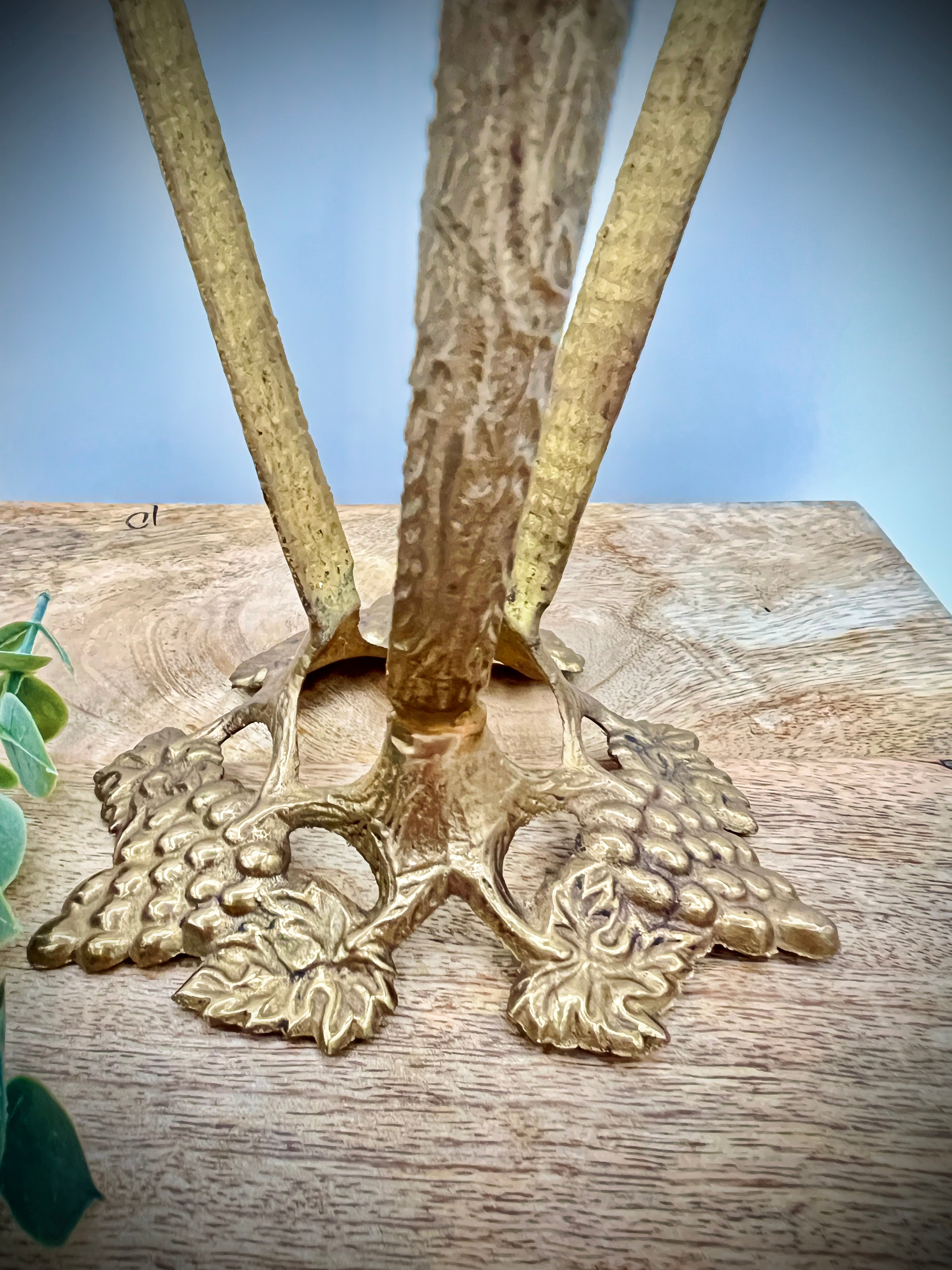 Conical Brass Plant Stand