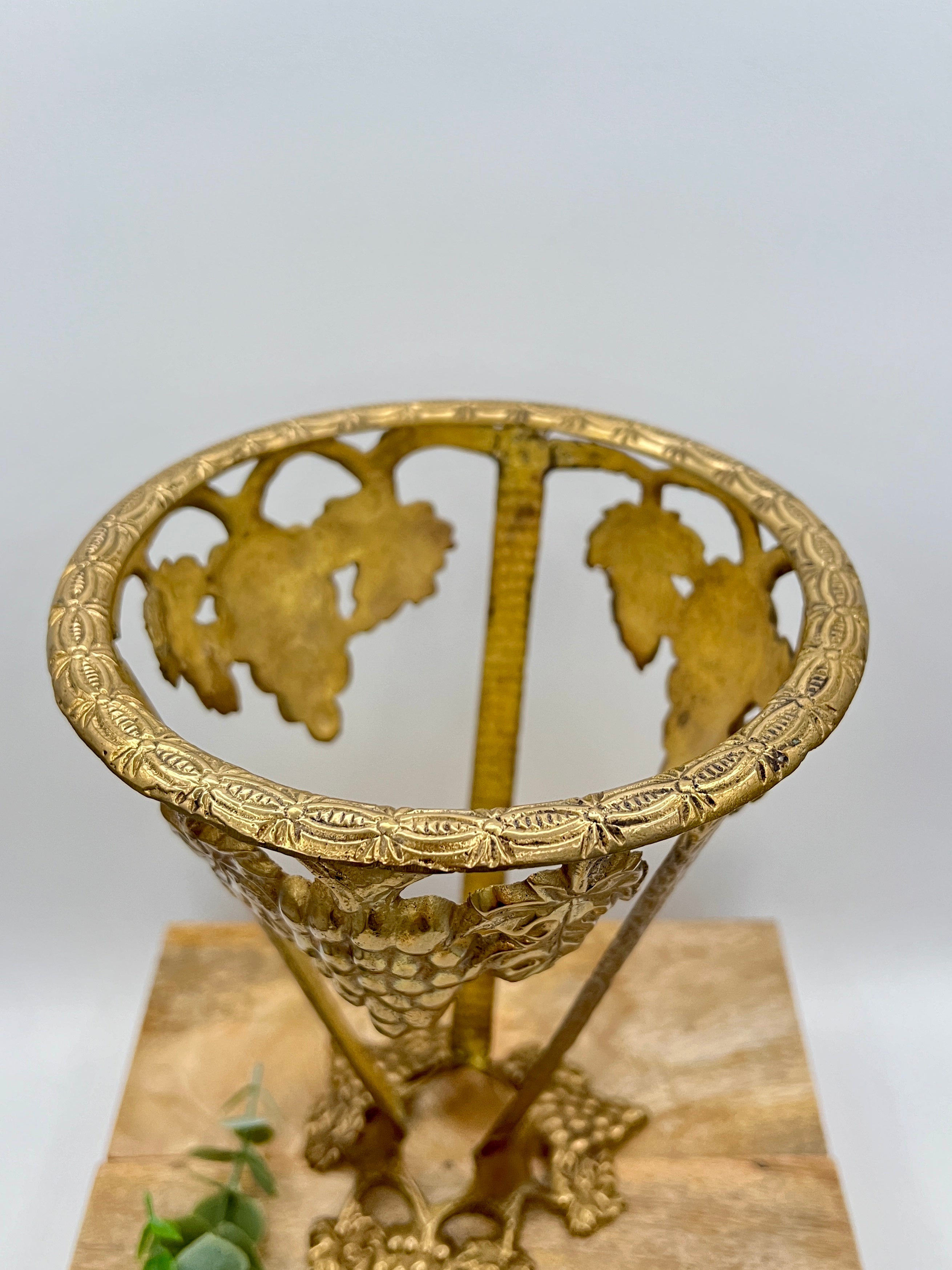 Conical Brass Plant Stand