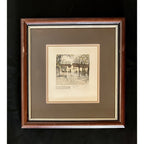 Vintage Herta Czoernig Framed Beethoven Etching Heiligenstadt Pfarrplatz
