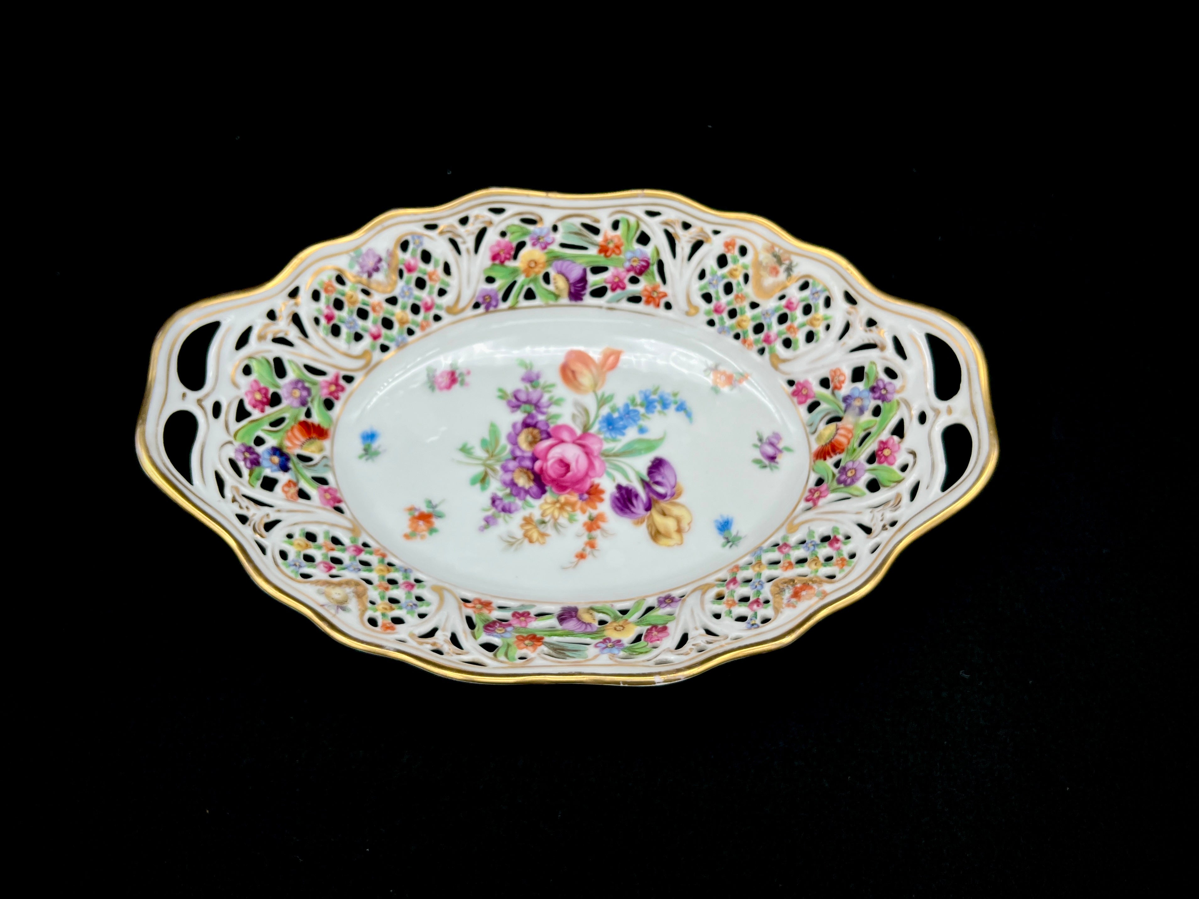 Dresden Schumann Floral Dish