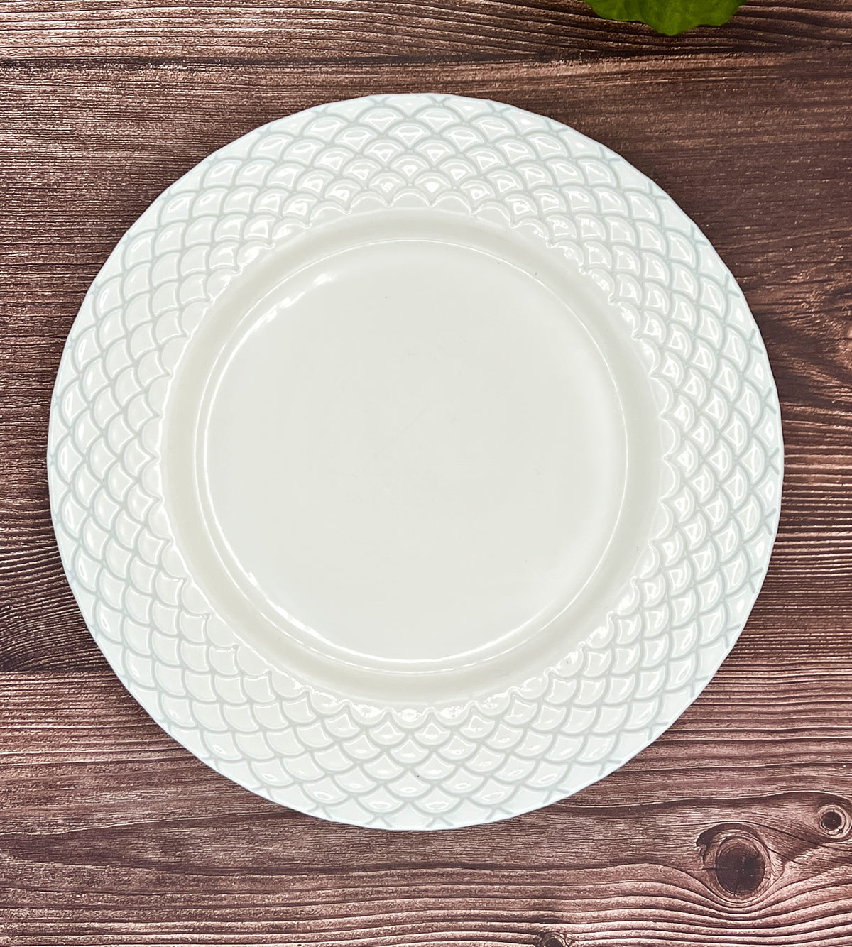 Elegant 24 Piece Arcopal Romane Dinnerware Set - Scalloped Opal Ivory Design