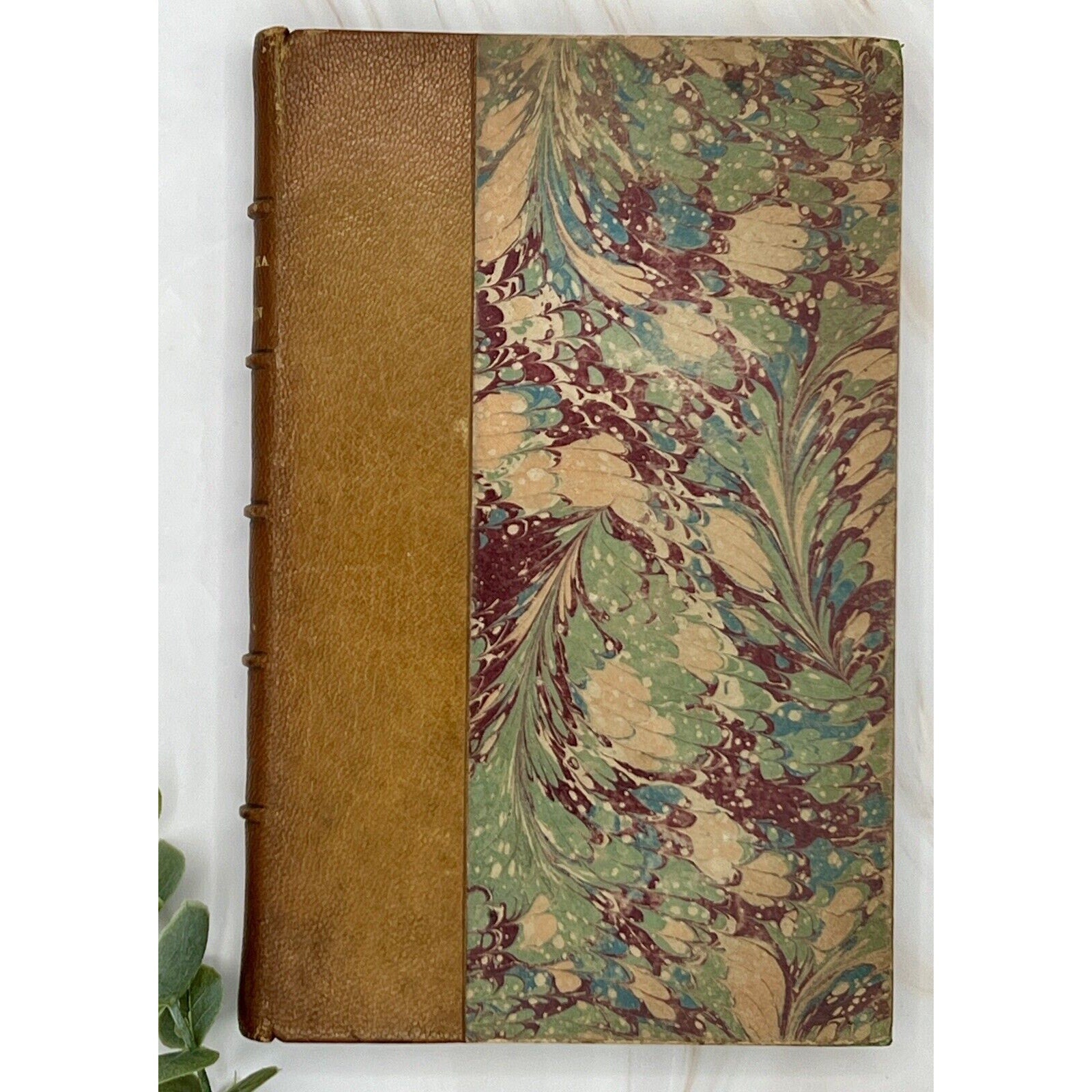 Errotika Biblion, de Mirabeau, 1783 first edition, leather spine and marbled cover.