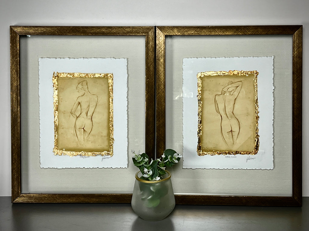 Ethan Harper Framed Figure Study I & II Framed Prints- Signed and Numbered