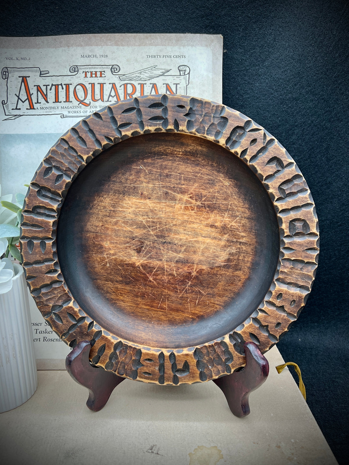 German "Daily Bread" Wood Bowl
