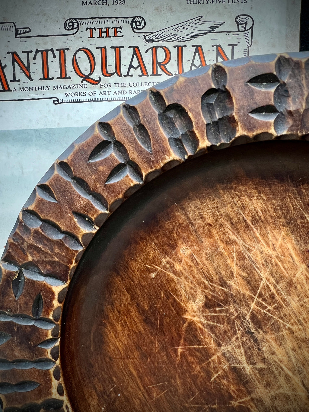 German "Daily Bread" Wood Bowl