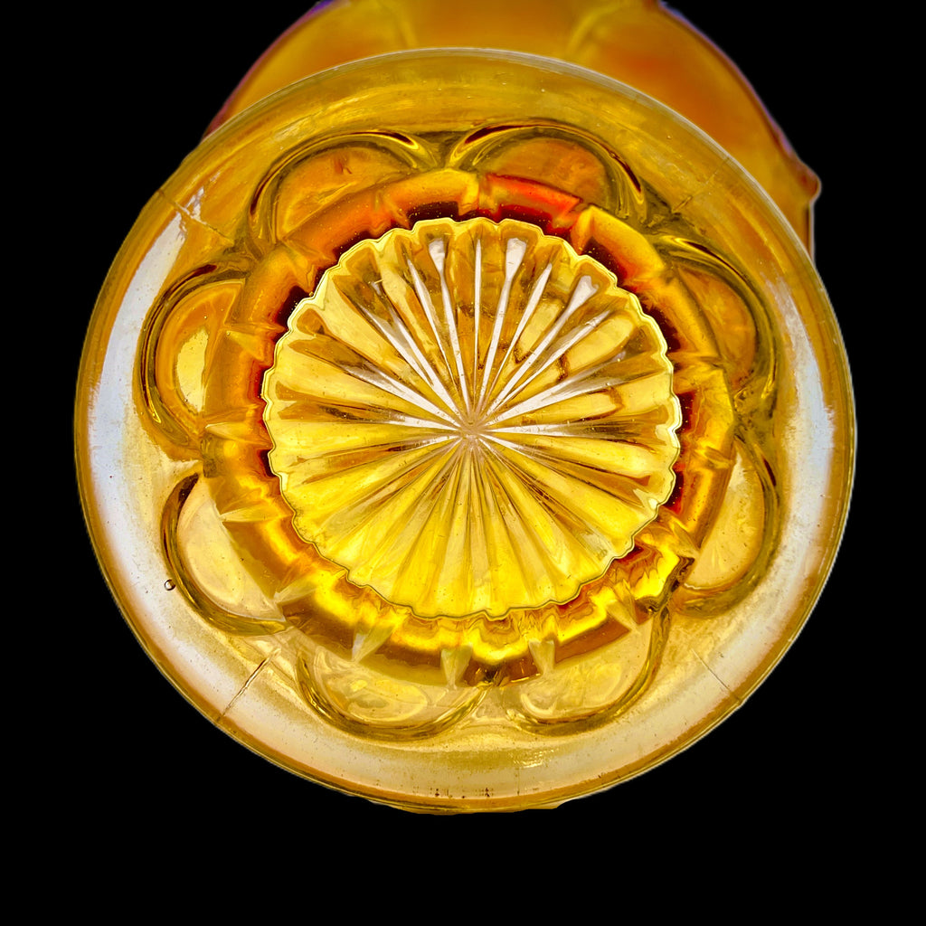 Imperial Carnival Glass Marigold Jack In The Pulpit / Morning Glory Vase